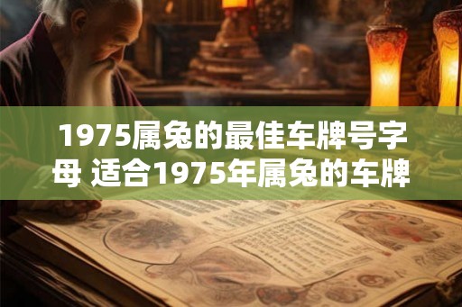 1975属兔的最佳车牌号字母 适合1975年属兔的车牌号