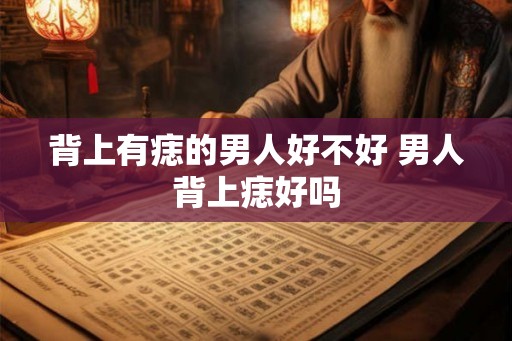 背上有痣的男人好不好 男人背上痣好吗