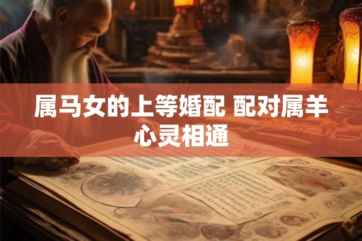 属马女的上等婚配 配对属羊心灵相通