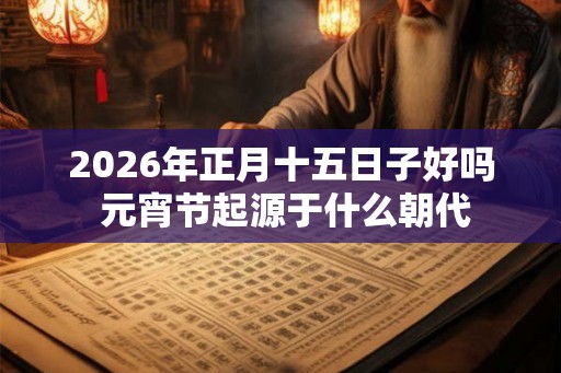 2026年正月十五日子好吗 元宵节起源于什么朝代 2026年正月十五日子好吗 元宵节起源于什么朝代