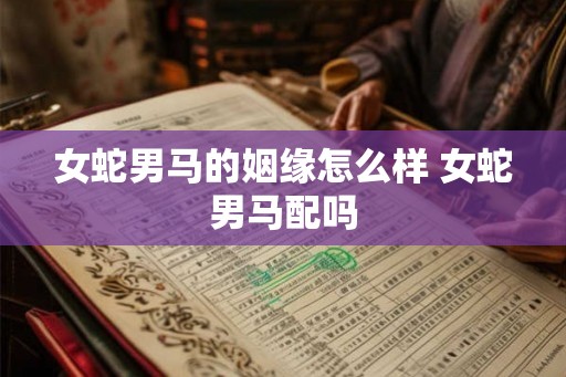女蛇男马的姻缘怎么样 女蛇男马配吗