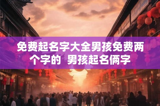 免费起名字大全男孩免费两个字的 男孩起名俩字 免费起名字大全男孩免费两个字的 男孩起名俩字