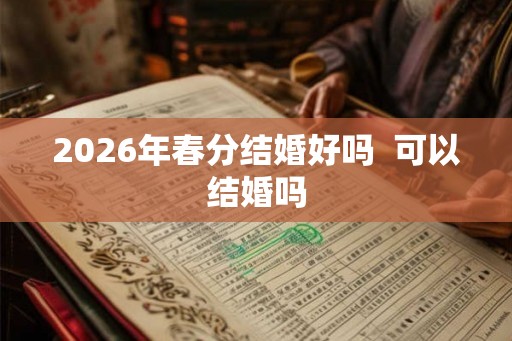 2026年春分结婚好吗  可以结婚吗