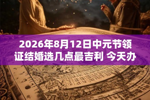 2026年8月12日中元节领证结婚选几点最吉利 今天办喜事最佳时辰