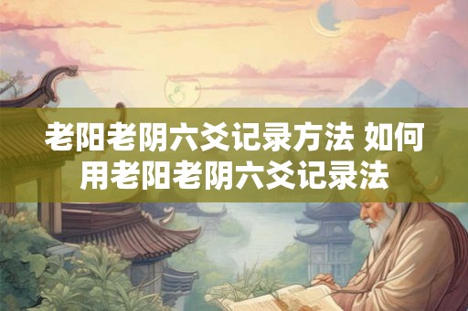 老阳老阴六爻记录方法 如何用老阳老阴六爻记录法