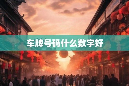 车牌号码什么数字好 车牌号码什么数字好