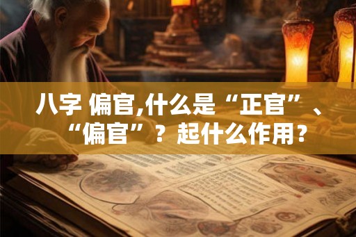 八字 偏官,什么是“正官”、“偏官”？起什么作用？