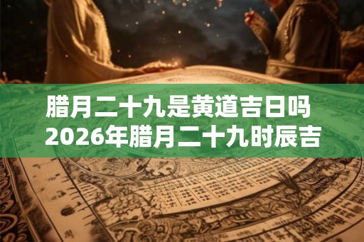 腊月二十九是黄道吉日吗 2026年腊月二十九时辰吉凶一览表