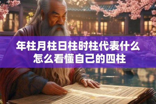 年柱月柱日柱时柱代表什么 怎么看懂自己的四柱