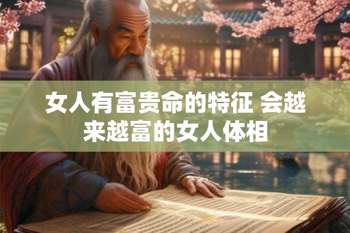 女人有富贵命的特征 会越来越富的女人体相 女人有富贵命的特征 会越来越富的女人体相