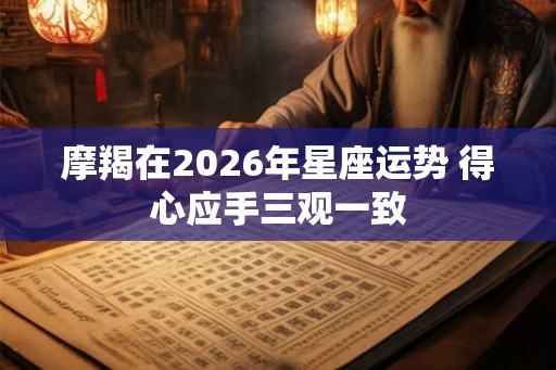 摩羯在2026年星座运势 得心应手三观一致