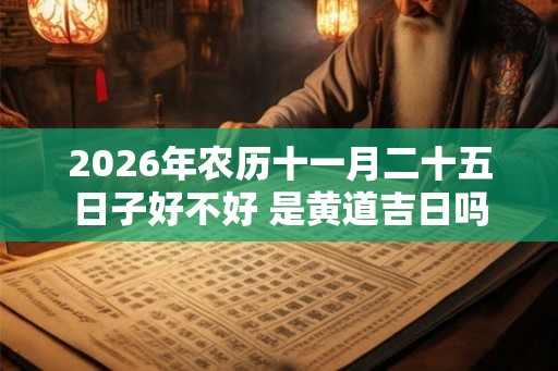 2026年农历十一月二十五日子好不好 是黄道吉日吗