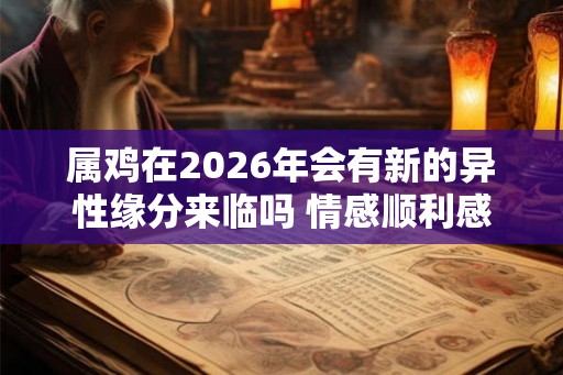 属鸡在2026年会有新的异性缘分来临吗 情感顺利感情深厚 属鸡在2026年会有新的异性缘分来临吗 情感顺利感情深厚