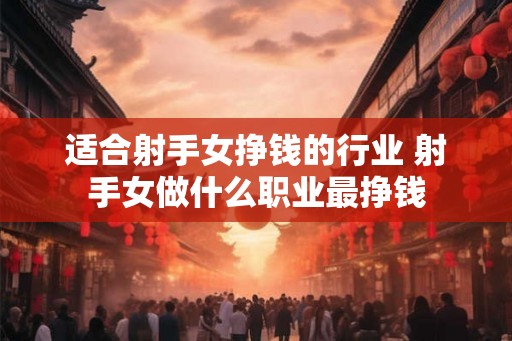 适合射手女挣钱的行业 射手女做什么职业最挣钱