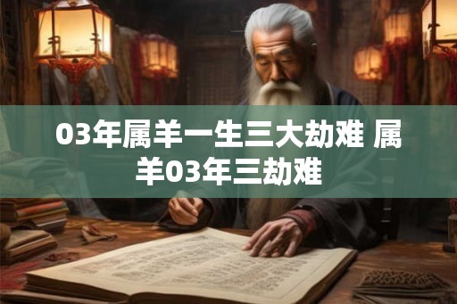 03年属羊一生三大劫难 属羊03年三劫难