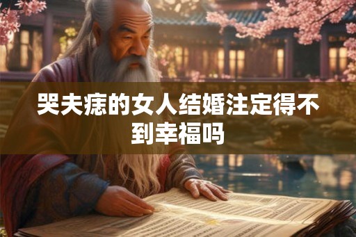 哭夫痣的女人结婚注定得不到幸福吗