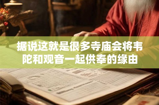 据说这就是很多寺庙会将韦陀和观音一起供奉的缘由