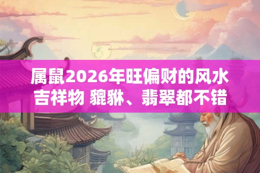 属鼠2026年旺偏财的风水吉祥物 貔貅、翡翠都不错
