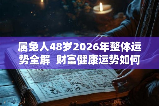 属兔人48岁2026年整体运势全解  财富健康运势如何