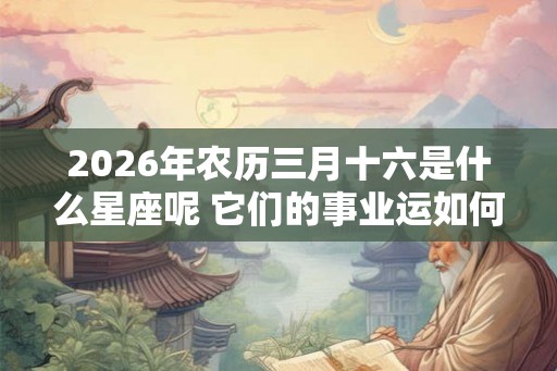 2026年农历三月十六是什么星座呢 它们的事业运如何呢 2026年农历三月十六是什么星座呢 它们的事业运如何呢
