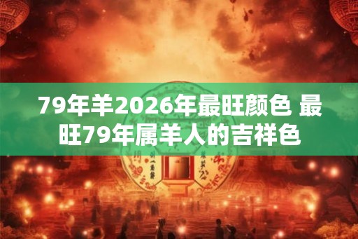 79年羊2026年最旺颜色 最旺79年属羊人的吉祥色