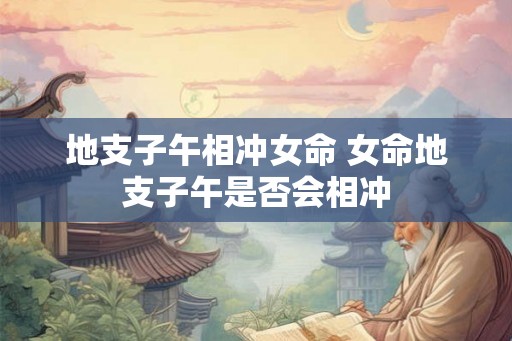 地支子午相冲女命 女命地支子午是否会相冲