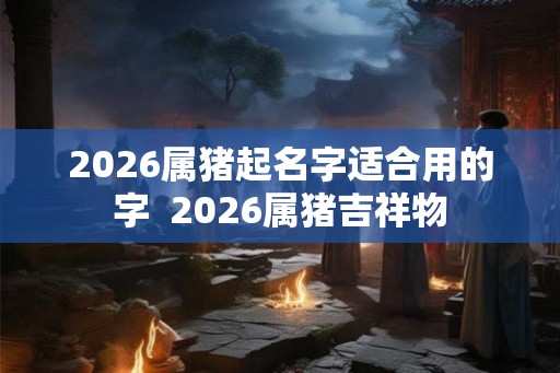 2026属猪起名字适合用的字  2026属猪吉祥物