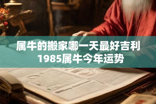 属牛的搬家哪一天最好吉利  1985属牛今年运势