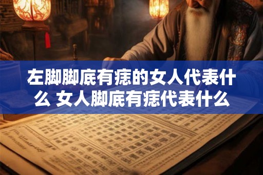 左脚脚底有痣的女人代表什么 女人脚底有痣代表什么 左脚脚底有痣的女人代表什么 女人脚底有痣代表什么