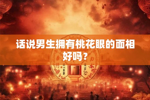 话说男生拥有桃花眼的面相好吗？