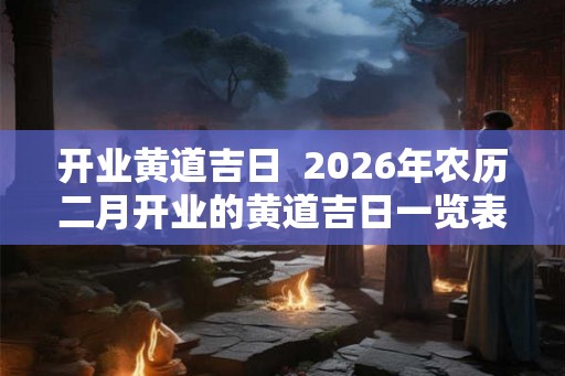 开业黄道吉日  2026年农历二月开业的黄道吉日一览表