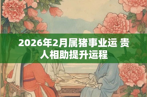 2026年2月属猪事业运 贵人相助提升运程