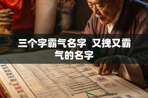 三个字霸气名字  又拽又霸气的名字