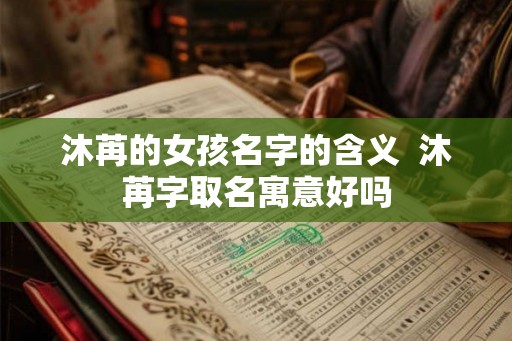 沐苒的女孩名字的含义  沐苒字取名寓意好吗