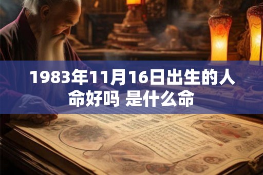 1983年11月16日出生的人命好吗 是什么命