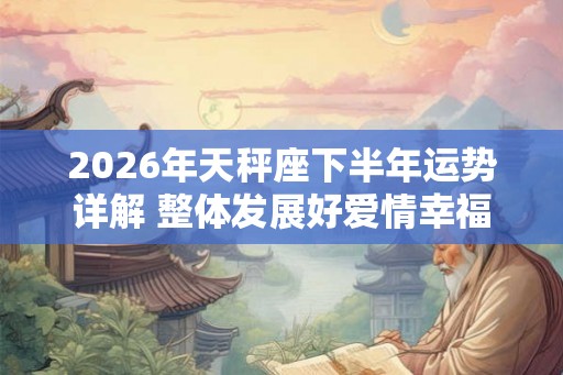 2026年天秤座下半年运势详解 整体发展好爱情幸福
