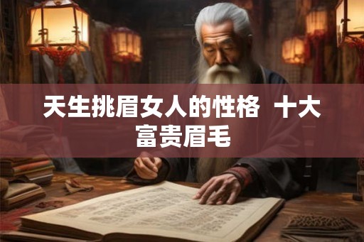 天生挑眉女人的性格  十大富贵眉毛