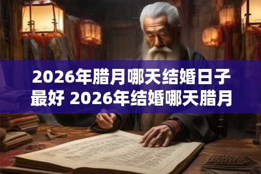 2026年腊月哪天结婚日子最好 2026年结婚哪天腊月最佳
