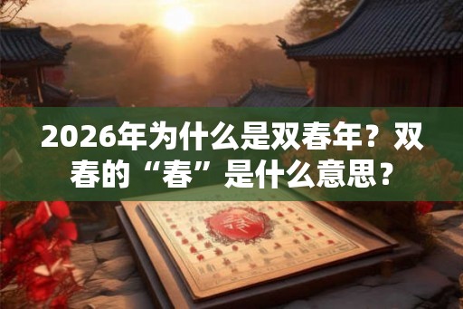 2026年为什么是双春年？双春的“春”是什么意思？