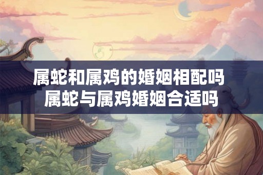 属蛇和属鸡的婚姻相配吗 属蛇与属鸡婚姻合适吗 属蛇和属鸡的婚姻相配吗 属蛇与属鸡婚姻合适吗