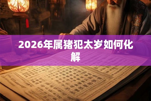 2026年属猪犯太岁如何化解