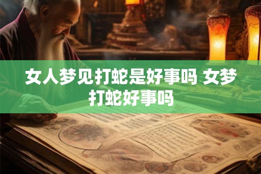 女人梦见打蛇是好事吗 女梦打蛇好事吗