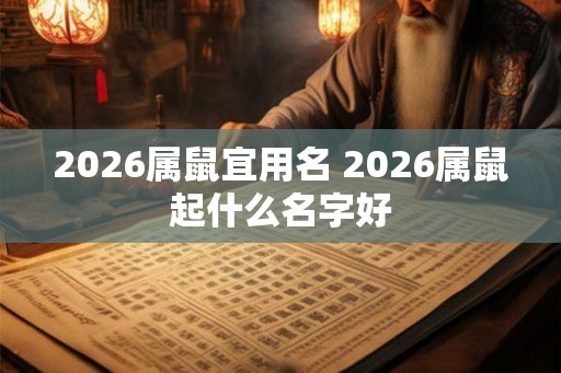 2026属鼠宜用名 2026属鼠起什么名字好 2026属鼠宜用名 2026属鼠起什么名字好