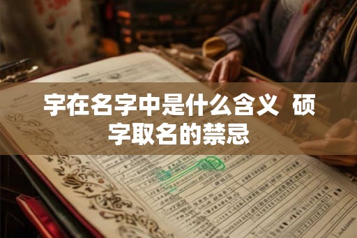 宇在名字中是什么含义  硕字取名的禁忌