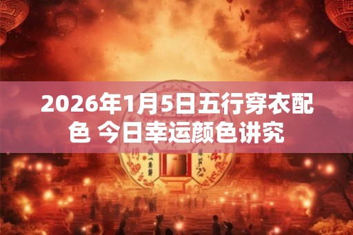 2026年1月5日五行穿衣配色 今日幸运颜色讲究 2026年1月5日五行穿衣配色 今日幸运颜色讲究