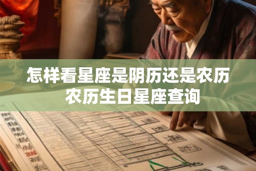 怎样看星座是阴历还是农历  农历生日星座查询