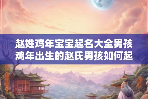 赵姓鸡年宝宝起名大全男孩鸡年出生的赵氏男孩如何起名？