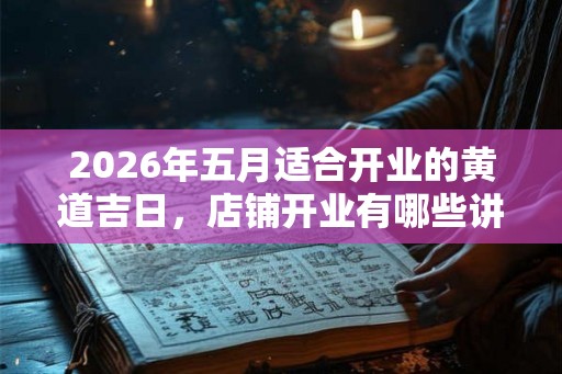 2026年五月适合开业的黄道吉日，店铺开业有哪些讲究？
