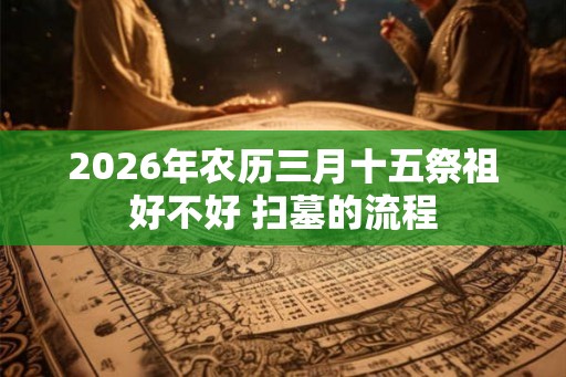 2026年农历三月十五祭祖好不好 扫墓的流程