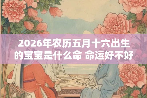 2026年农历五月十六出生的宝宝是什么命 命运好不好